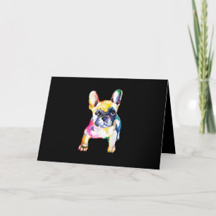 French Bulldog Original Watercolor Drawing Gift Card