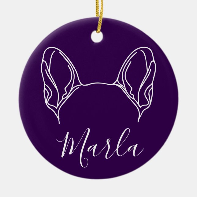 French Bulldog Ornament (Paw Prints) (Front)