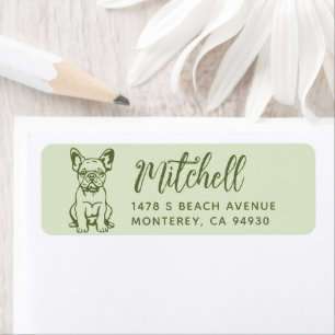 French Bulldog Owner Return Address Dog Owner labe