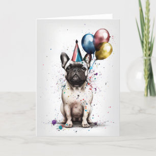 French Bulldog Party Greeting Card