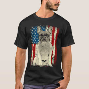 French Bulldog Patriotic USA Flag for Frenchie Own T-Shirt