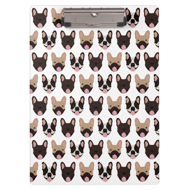 French Bulldog Pattern Clipboard (Front)