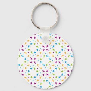 French Bulldog pattern Key Ring