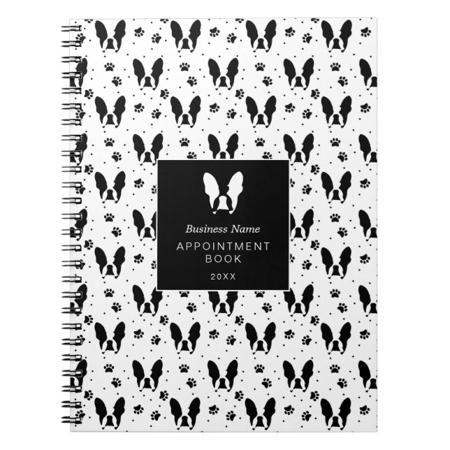French bulldog pattern notebook (Front)