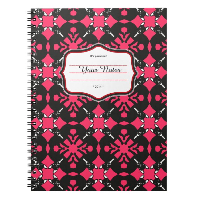French Bulldog pattern Spiral Notebook (Front)
