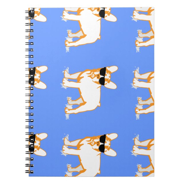 French Bulldog pattern Spiral Notebook (Front)