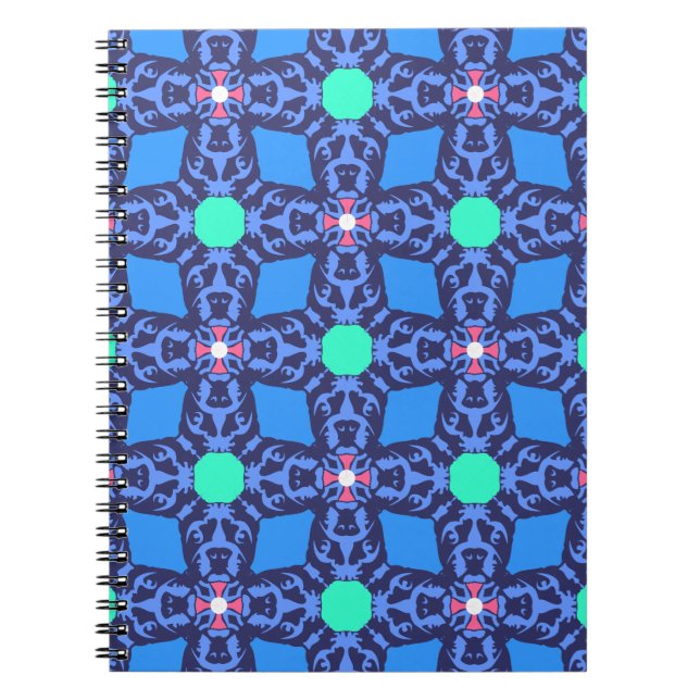 French Bulldog pattern Spiral Notebook (Front)