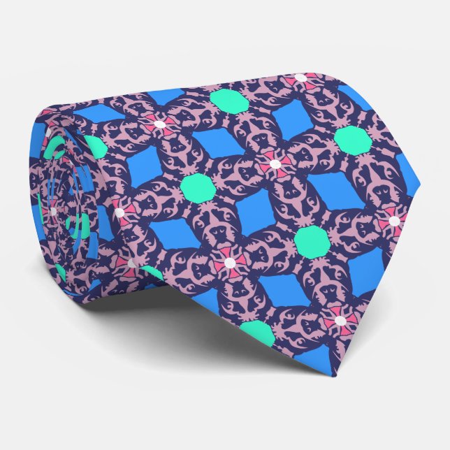 French Bulldog pattern Tie (Rolled)