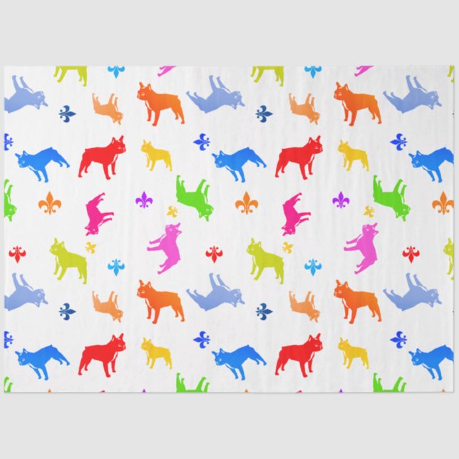 French Bulldog pattern Tissue Paper (Front)