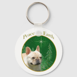 French Bulldog Peace Key Ring