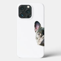 French Bulldog 'peeking' cell phone case
