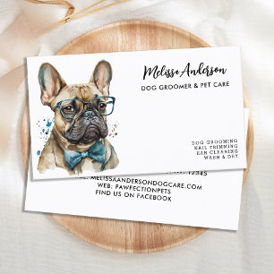 French Bulldog Personalised Dog Groomer Pet Care Business Card