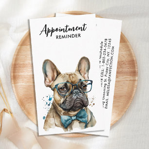 French Bulldog Personalised Dog Groomer Pet Sitter Appointment Card