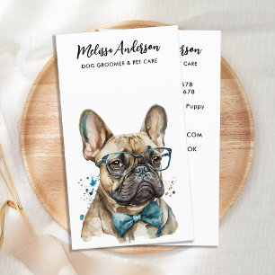 French Bulldog Personalised Dog Groomer Pet Sitter Business Card