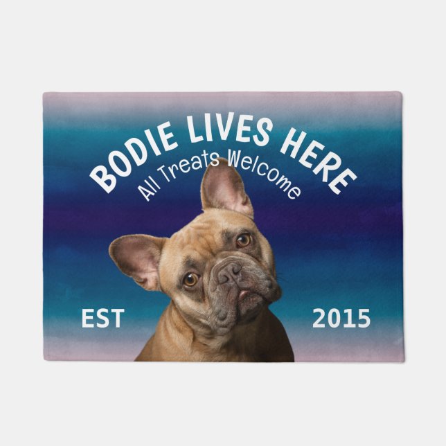 French Bulldog Personalised Dog Lover Doormat (Front)