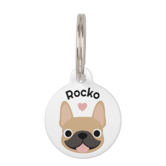 French Bulldog Personalised ID Tag, Custom pet ID Tag