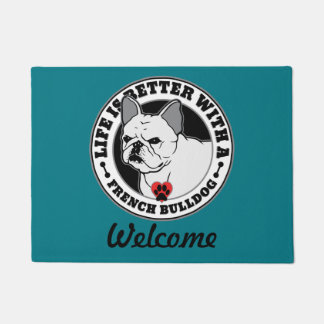 French Bulldog Personalised Life Is Better Doormat