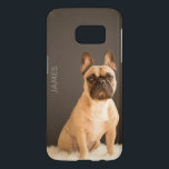 French Bulldog Personalised Name | Dog<br><div class="desc">This design features a photograph of the popular French Bulldog sitting looking directly at the camera. Personalise with your own name by editing the text in the text box or delete the text for no text.
#dog #canine #pet #personalised #gifts #Samsung #photograph</div>
