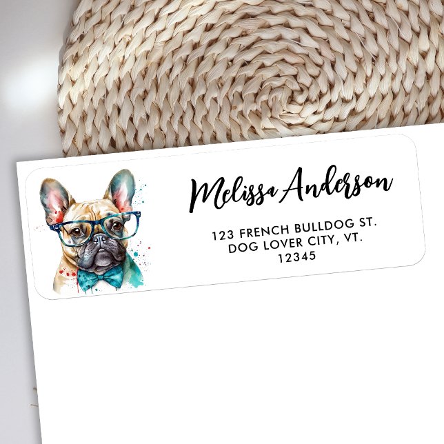 French Bulldog Personalised Pet Dog Return Address (Creator Uploaded)