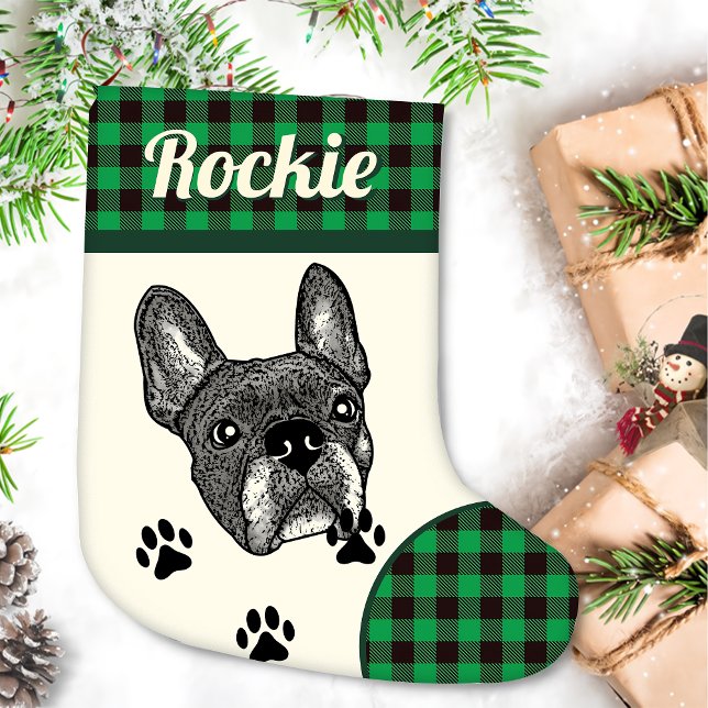 French Bulldog Personalised Small Christmas Stocking (Creator Uploaded)
