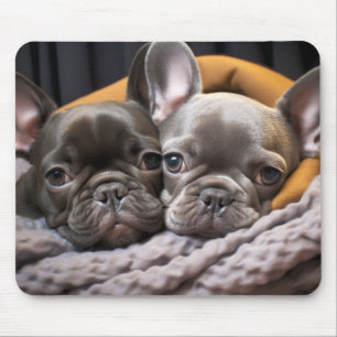 French Bulldog Pet Animal Beauty Warm Cuddle Peace Mouse Pad
