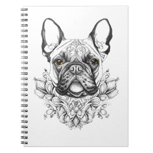 French Bulldog Pet Animal Nature Illustration Art Notebook