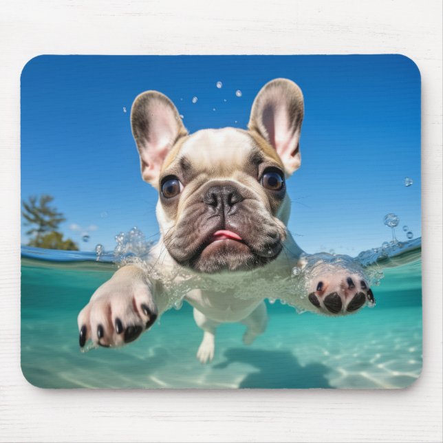 French Bulldog Pet Dog Animal Fun Play Mouse Pad (Front)