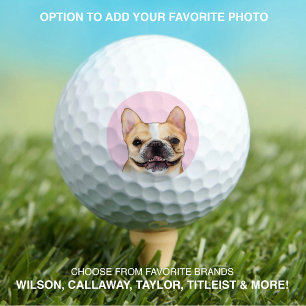 French Bulldog Pet Dog Photo Modern Custom Golf Balls