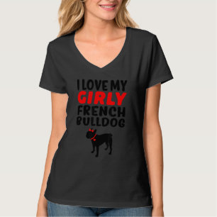 French Bulldog Pet Girl Girly Dog Gender Reveal C T-Shirt