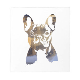 French Bulldog Pet Nature Illustration Silhouette Notepad