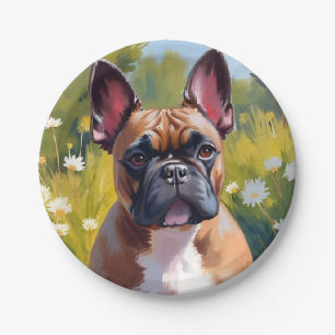 French Bulldog Pet Painting Dog Paper Plate