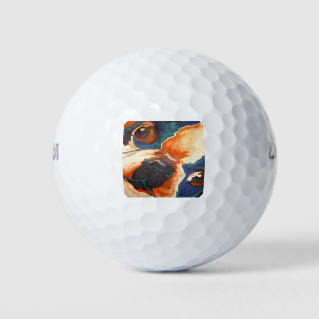 French Bulldog Pet Portrait Golf Balls (Front)