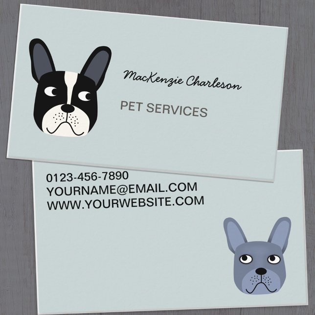 French Bulldog Pet Services Business Card (Creator Uploaded)