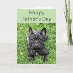 French Bulldog Photograph Custom Father's Day Card