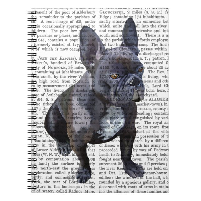French Bulldog Plain Spiral Notebook (Front)