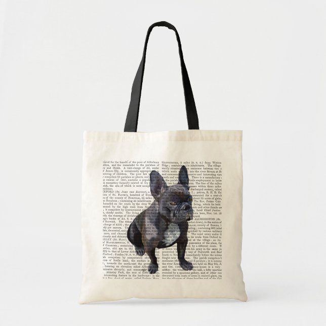 French Bulldog Plain Tote Bag (Front)