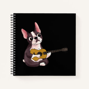 French Bulldog Playing Guitar Guitarist Frenchie Notebook