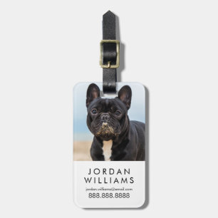 French Bulldog Playing in the Sand Luggage Tag