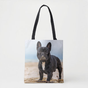 French Bulldog Playing in the Sand Tote Bag
