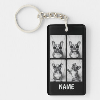 French Bulldog Portrait Personalised Key Ring