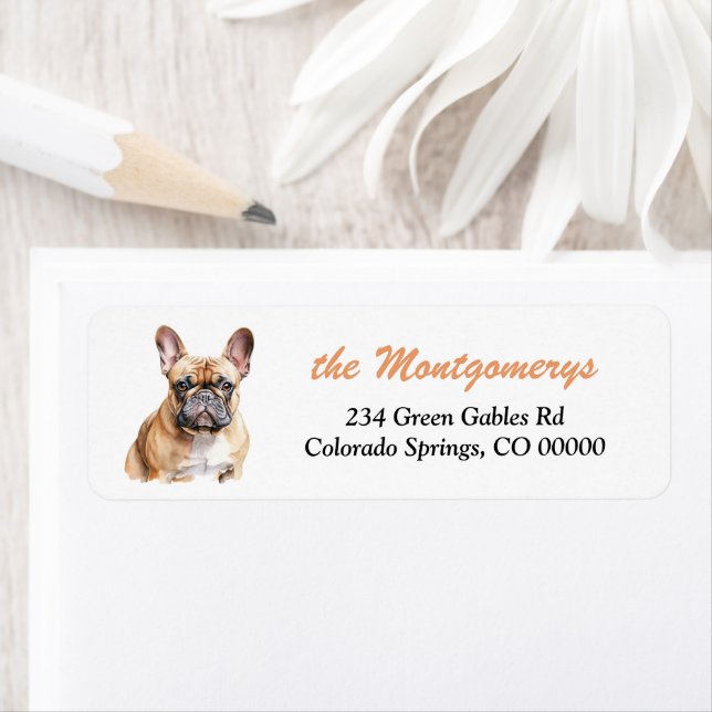 French Bulldog Portrait Return Address (Insitu)