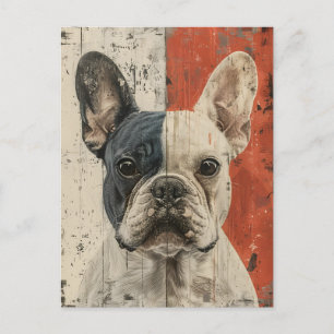 French Bulldog portrait vintage artwork Postcard