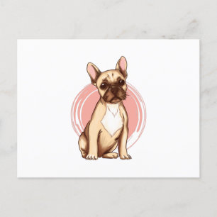 French bulldog postcard