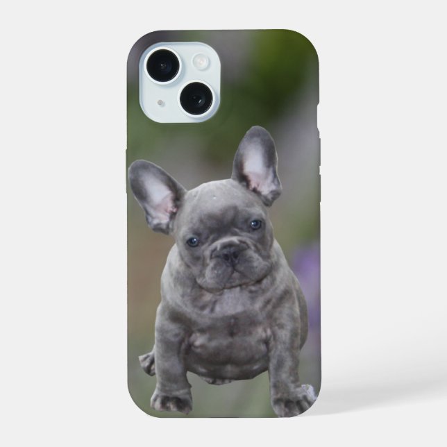 French Bulldog postcard iPhone 15 Case (Back)