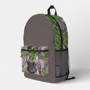French bulldog printed backpack