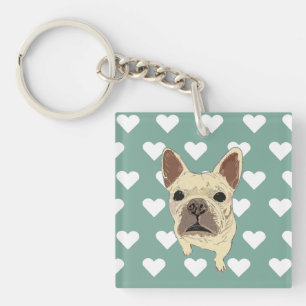 French Bulldog pup Key Ring