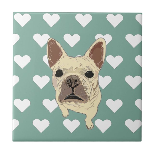 French Bulldog pup Tile (Front)