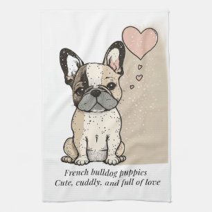 French bulldog puppies - Cute and full of Love Tea Towel