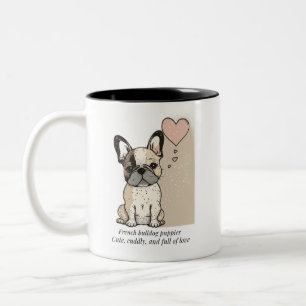 French bulldog puppies - Cute and full of Love Two-Tone Coffee Mug