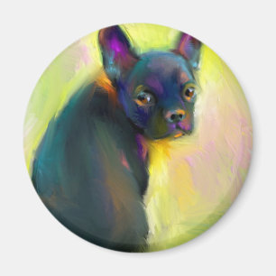 French bulldog puppy art magnet